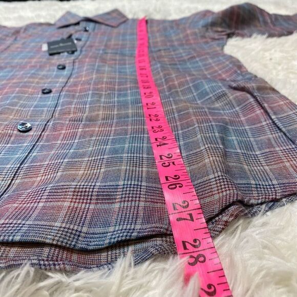 New Daniel Hechter Paris Mens Dress Shirt Size Medium Plaid NEW with Tags - Picture 4 of 7